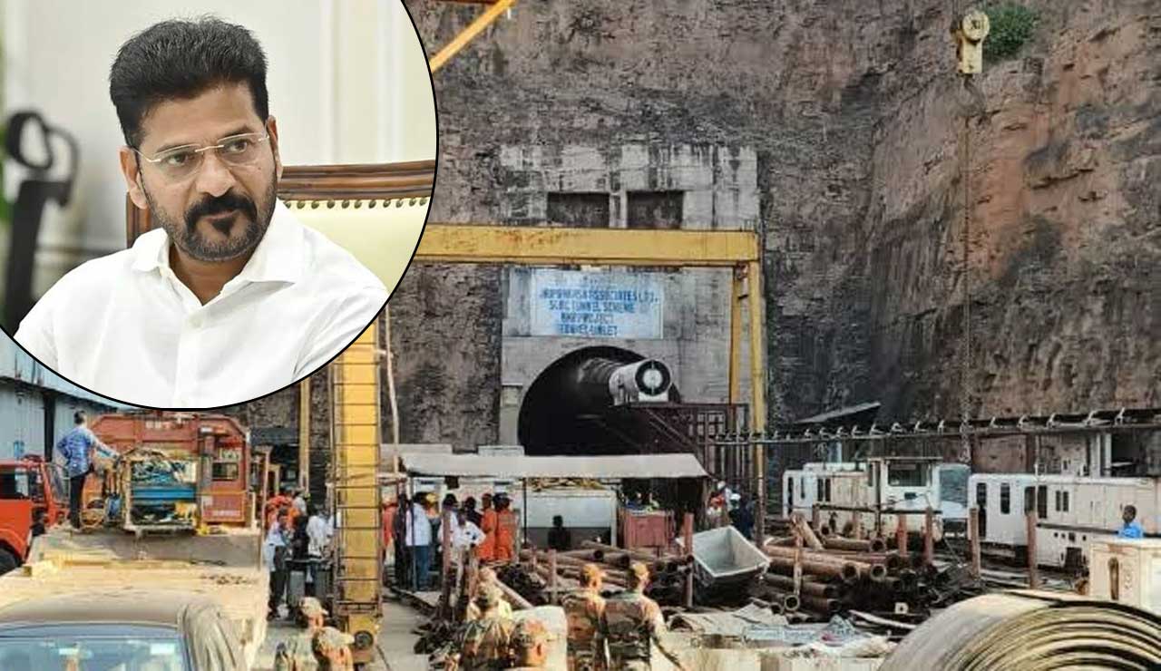 Revanth Reddy to Visit SLBC Tunnel 9 Days After Accident, Reviews Ongoing Rescue Operations