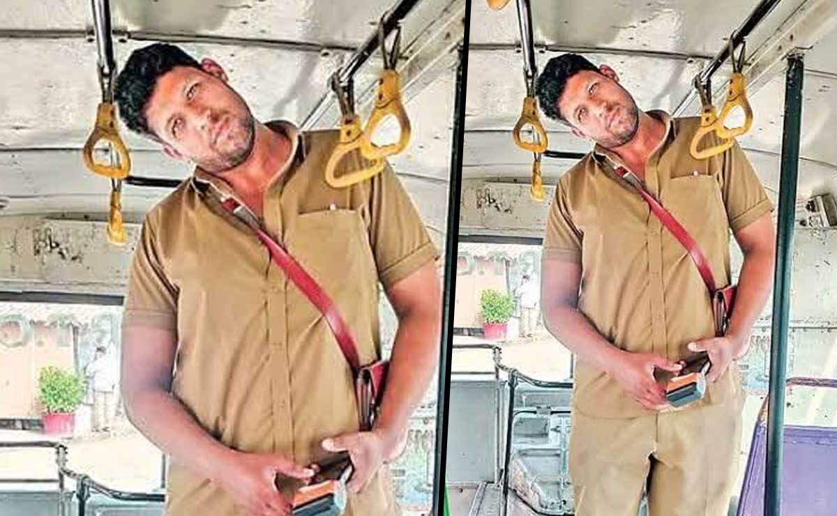 Hyderabad’s 7-Foot Bus Conductor Battles Work Challenges Due to Height