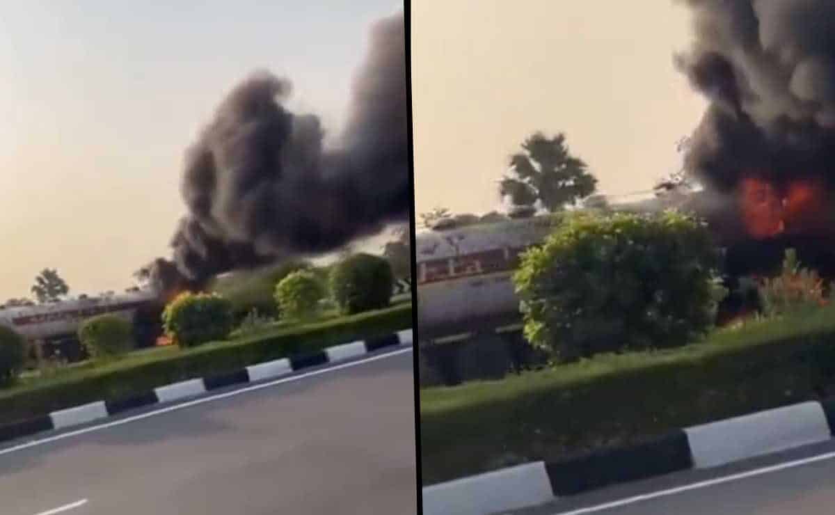 Hyderabad: Tanker Fire on Hayathnagar ORR, Two Escape Unhurt