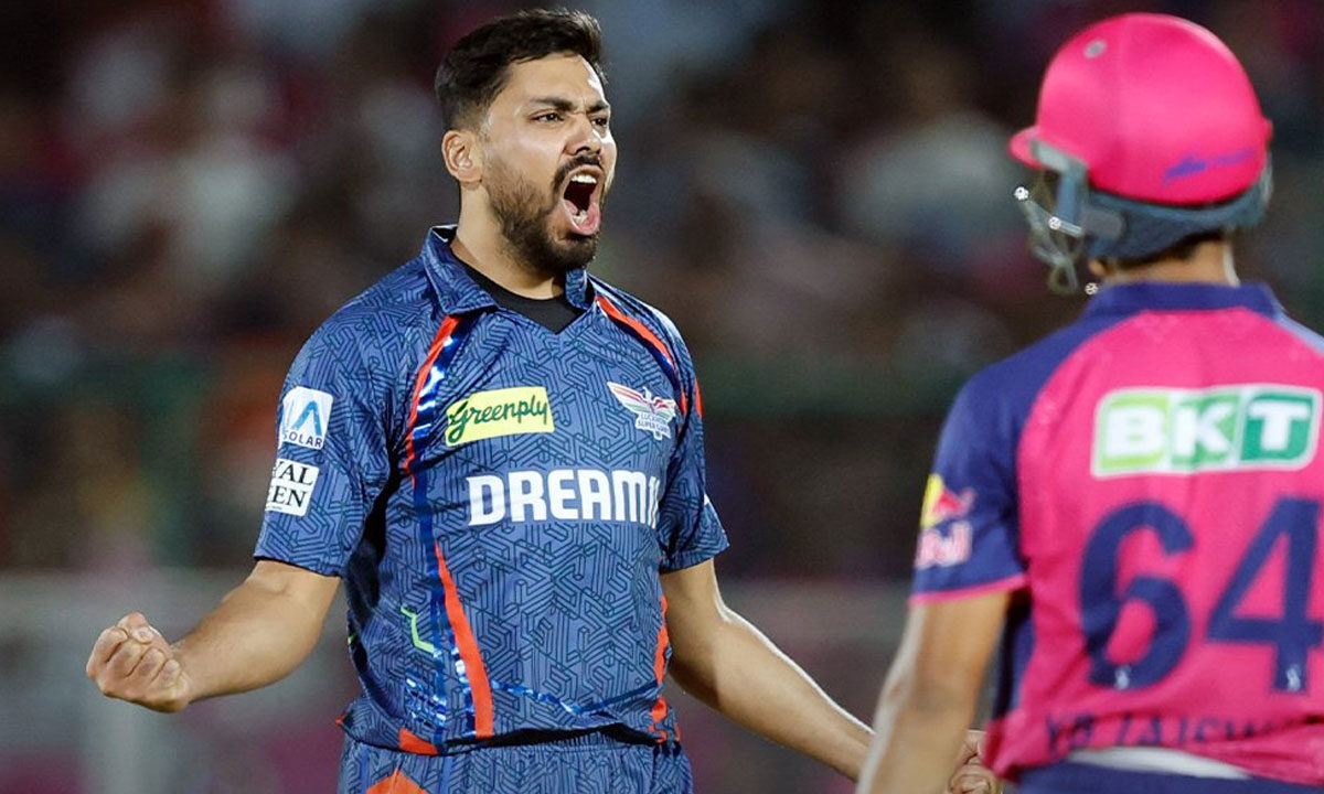 Avesh Khan Shines as LSG Edge Out RR by 2 Runs in Last-Over Thriller