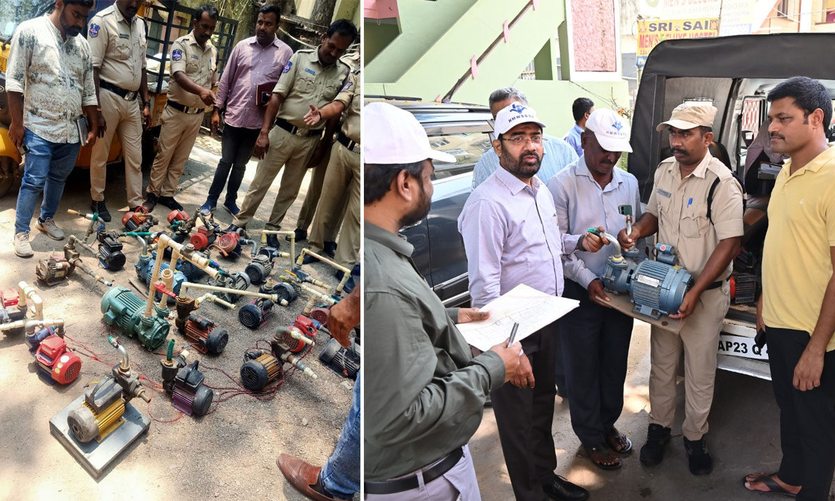 HMWSSB’s Bold Action in Hyderabad: 130+ Motors Seized in 2 Days, Tough Penalties for Repeat Offenders