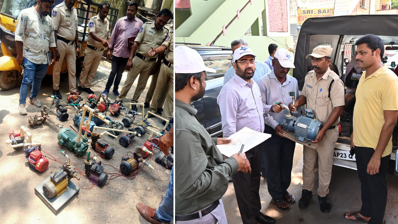 HMWSSB’s Bold Action in Hyderabad: 130+ Motors Seized in 2 Days, Tough Penalties for Repeat Offenders