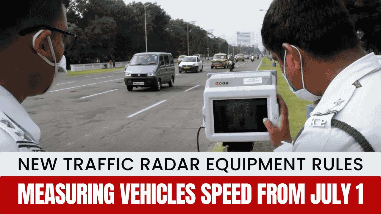 Advanced traffic radar equipment measuring vehicles speed under India’s new Legal Metrology rules to ensure road safety and enforcement accuracy.