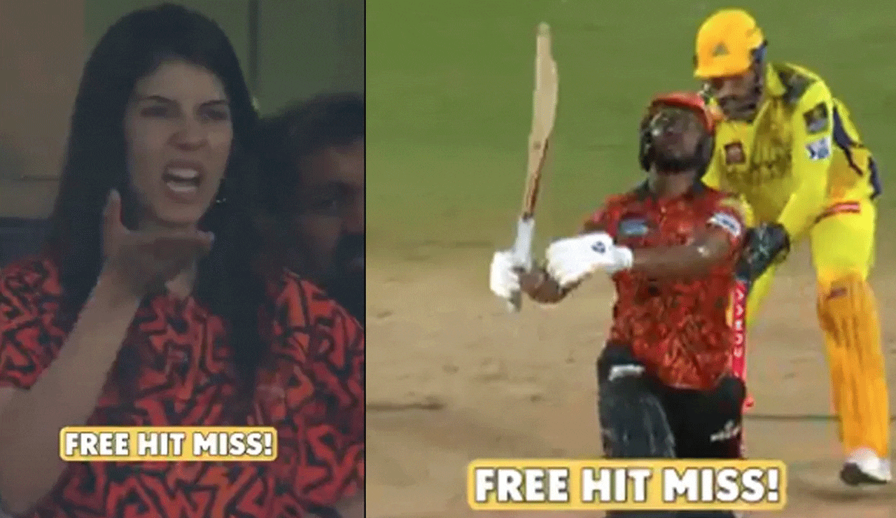 Video: What Batting Is This, Man?! Missed a Free Hit. Watch How Kavya Maran Reacted!