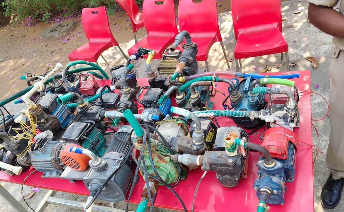 Hyderabad Crackdown: 700 Illegal Water Motors Confiscated