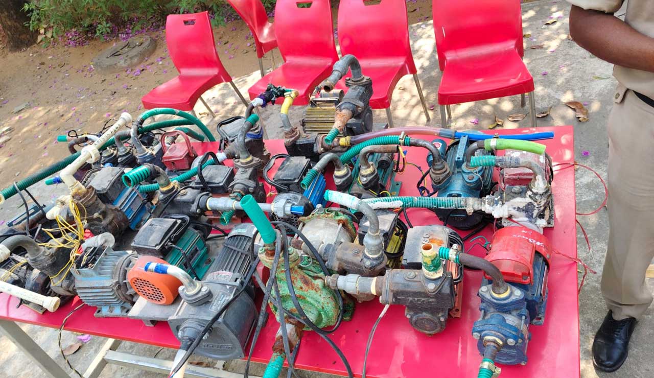 Hyderabad Crackdown: 700 Illegal Water Motors Confiscated
