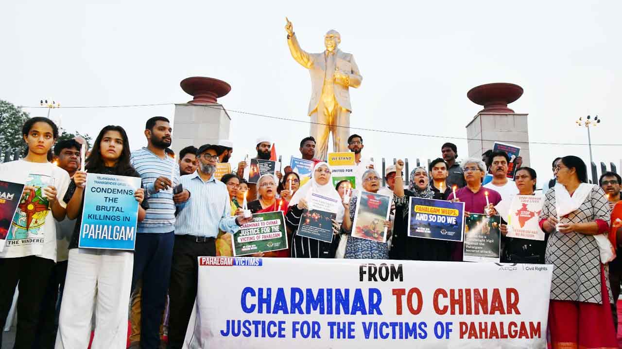 Candlelight Vigil Held in Hyderabad to Mourn Pahalgam Terror Attack Victims