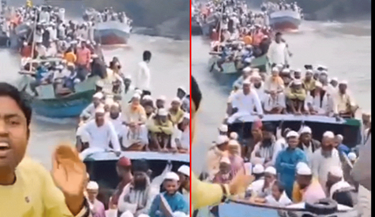 Truth Uncovered: Viral Video of 'Bangladeshis Entering Bengal' Linked to Religious Event in Dhaka!