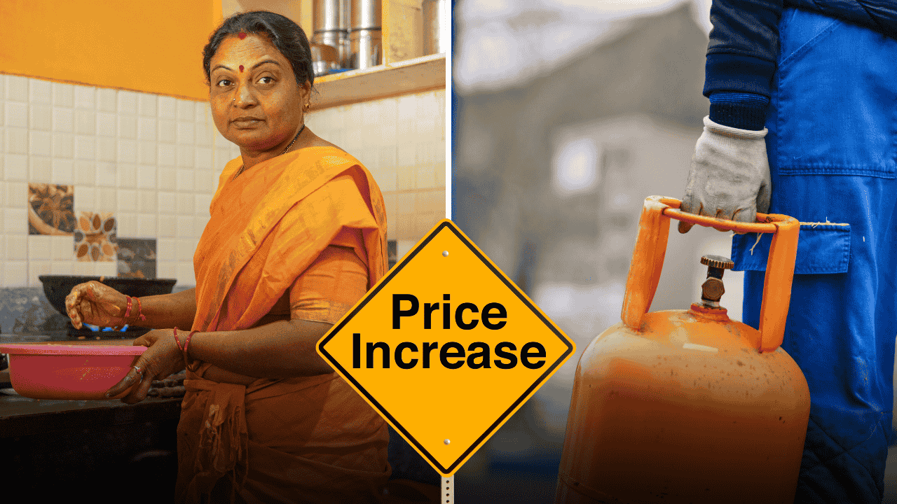 LPG gas cylinder price hike ₹50 announced by the government effective April 8, 2025.