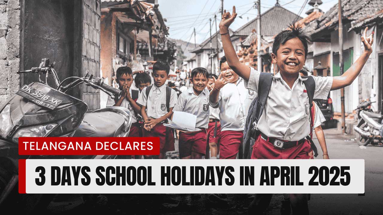 Telangana schools to observe continuous 3 days holidays in April 2025 for Ambedkar Jayanti and weekends.