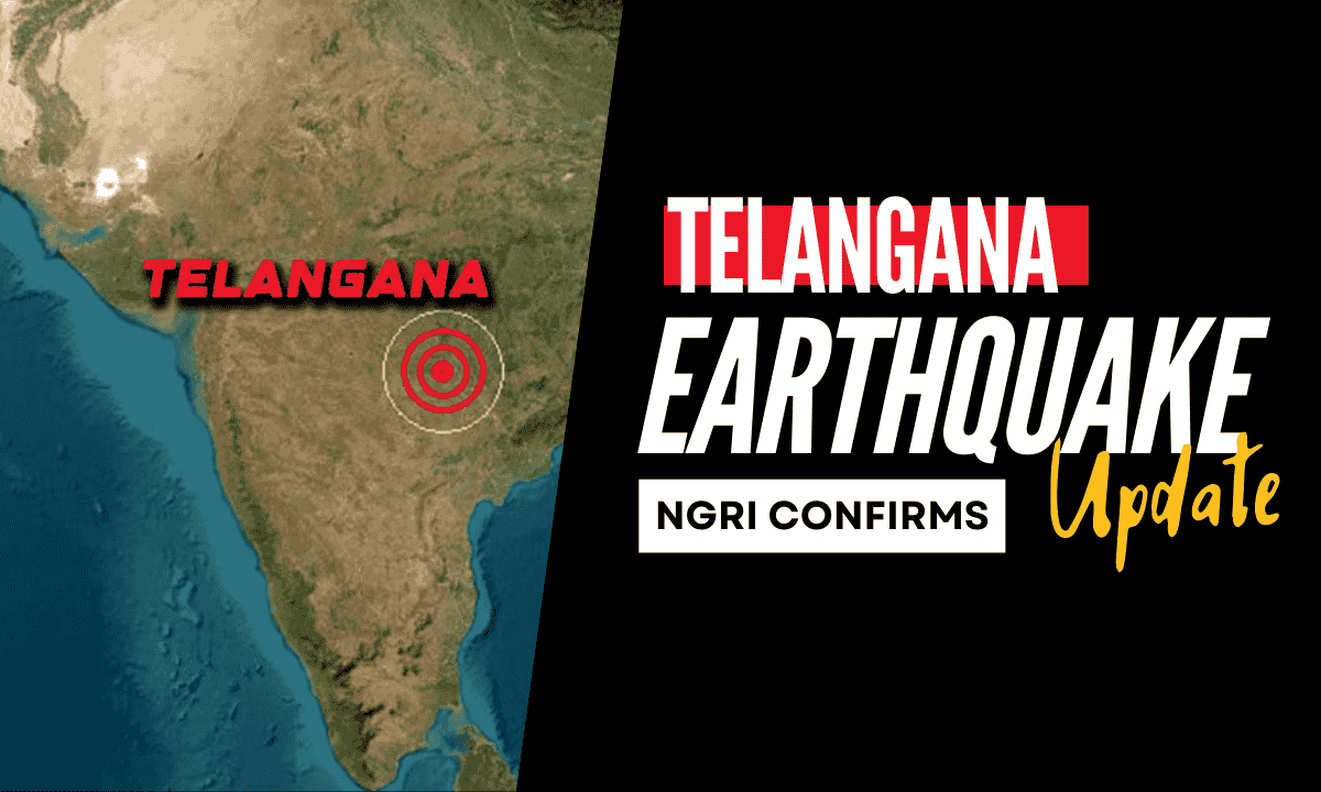 Telangana Earthquake April 2025 Update: NGRI report debunks Ramagundam as fake epicentre. Map shows low-risk zones in Hyderabad and northern Telangana.