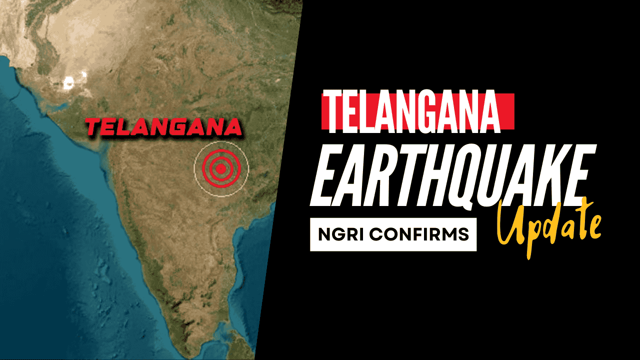 Telangana Earthquake April 2025 Update: NGRI report debunks Ramagundam as fake epicentre. Map shows low-risk zones in Hyderabad and northern Telangana.