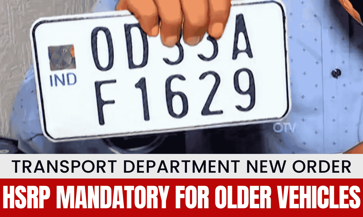 High Security Registration Plates (HSRP) with hologram and IND logo, mandatory for older vehicles by Sept 2025.