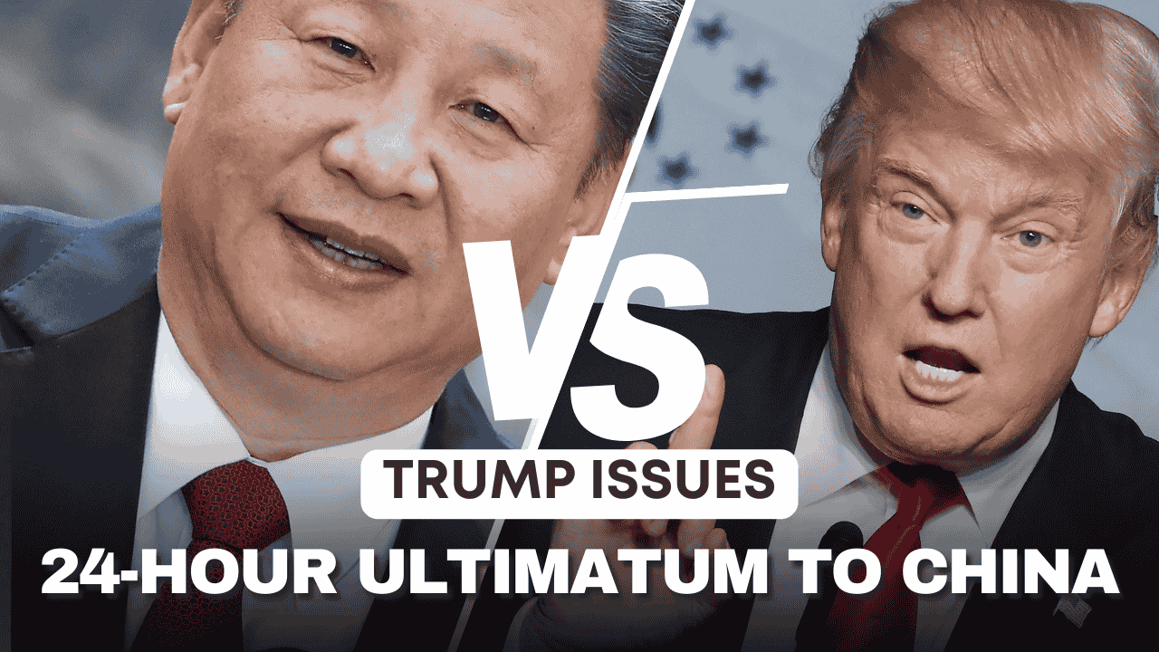 President Donald Trump announces a 50% tariff ultimatum against China during a White House press conference on April 7, 2025.