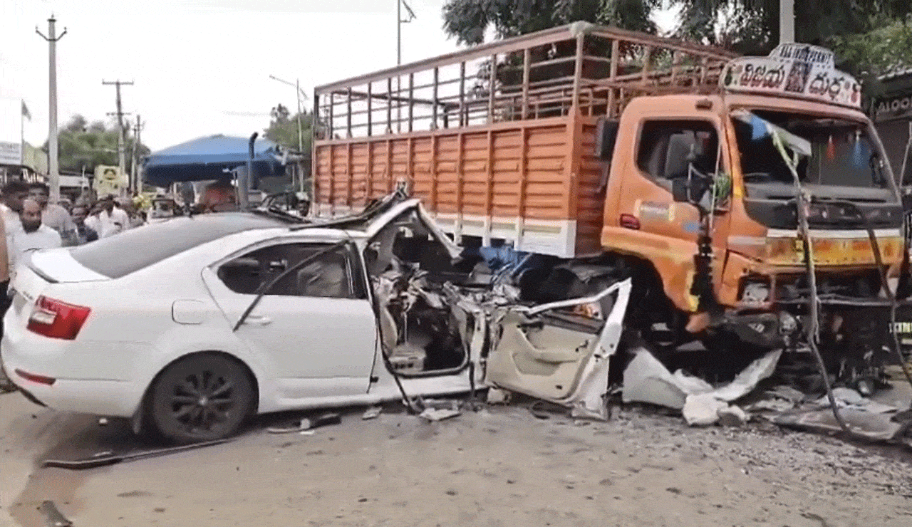 Three Killed in Car-DCM Van Collision Near Hyderabad; Speeding Suspected
