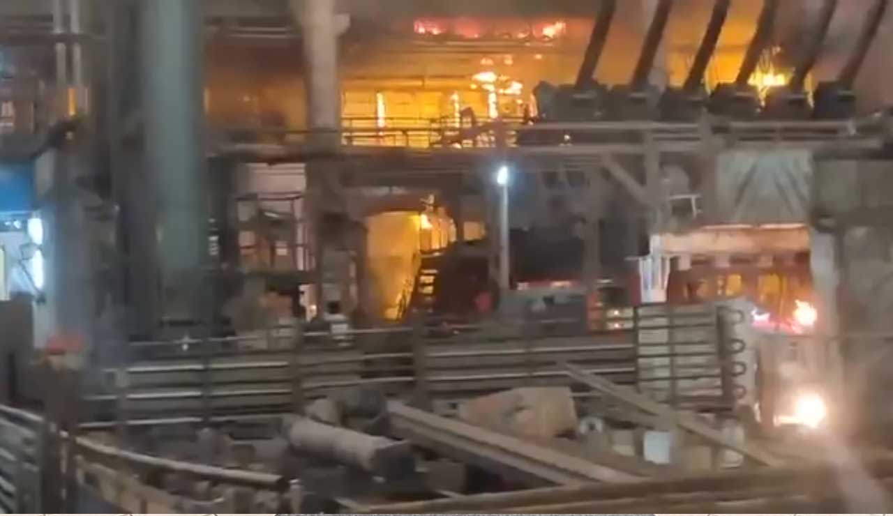 Massive Fire Breaks Out at Visakhapatnam Steel Plant