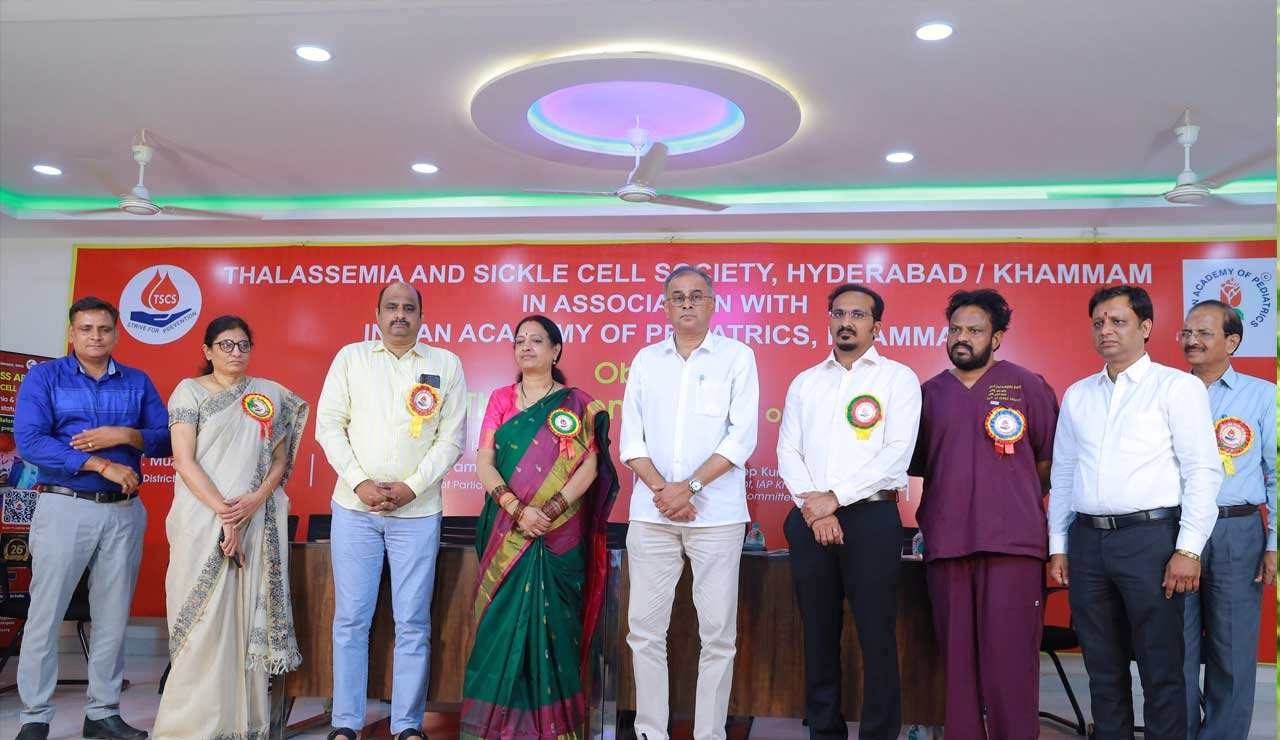 TSCS Honors Thalassemia Warriors and Blood Donation Heroes in Khammam