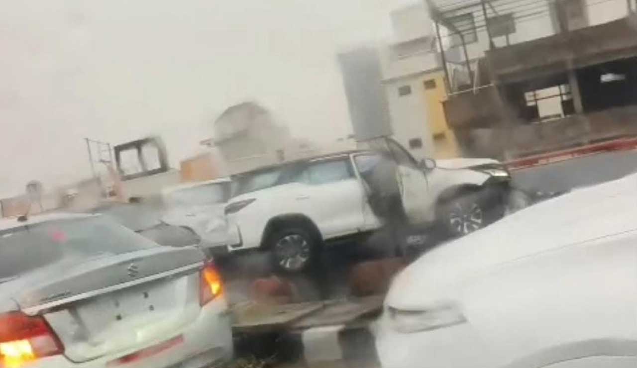 Hyderabad: Two Fortuner SUVs Collide Near Pillar 294 on PV Expressway