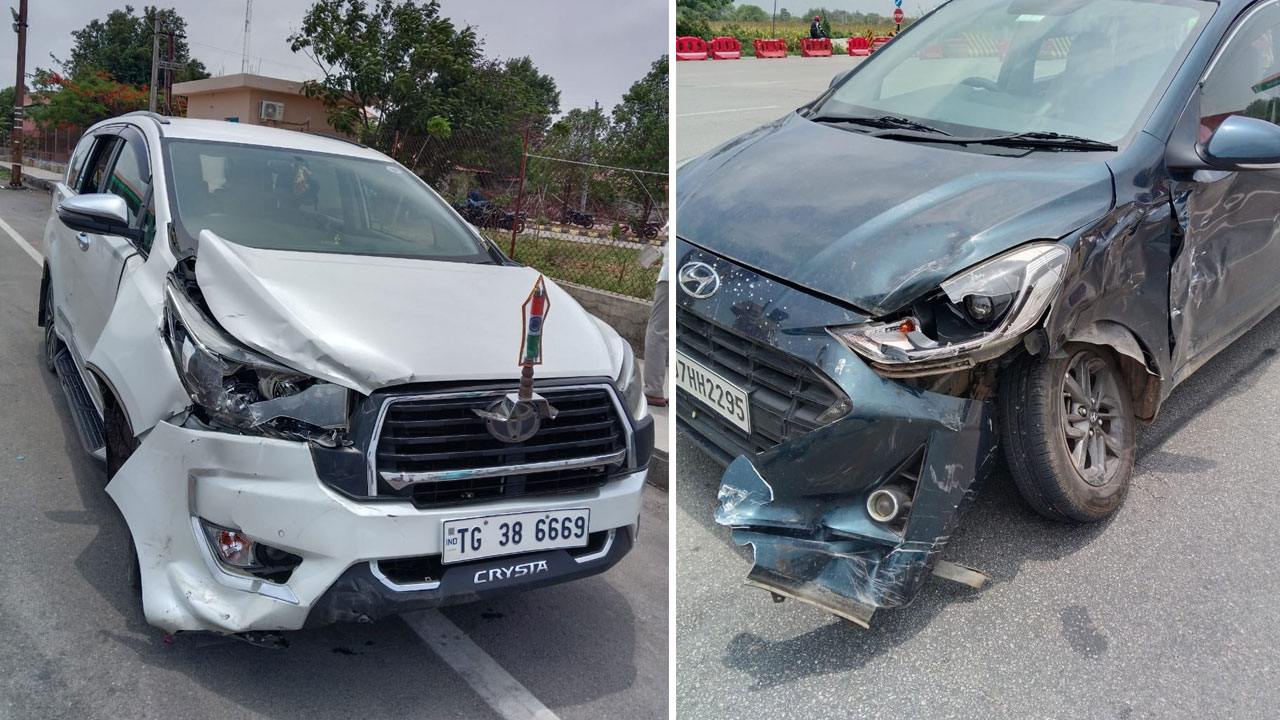 MLA Vakiti Srihari’s Vehicle Hit in Road Mishap Near Shadnagar
