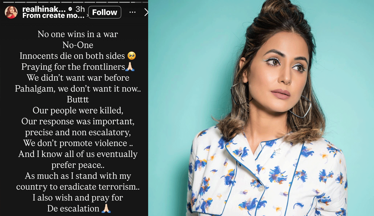 Hina Khan Calls for Peace Amid India-Pakistan Tensions, Supports Armed Forces
