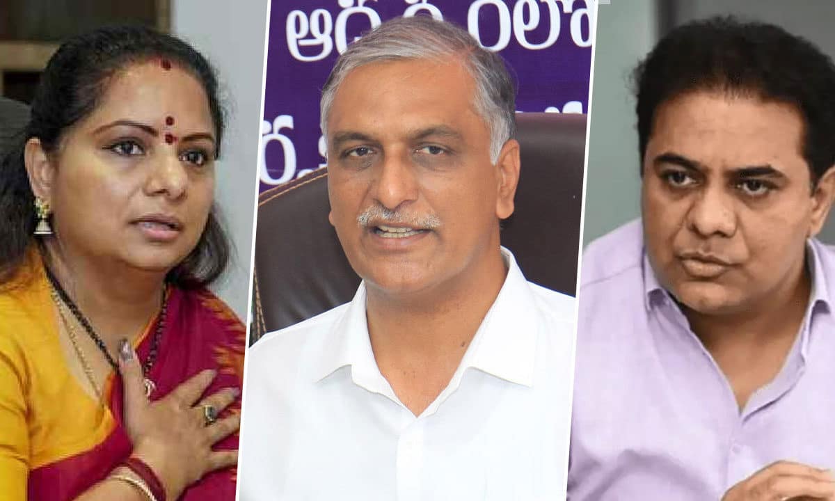 Family Feud Erupts in BRS: Kavitha, KTR, Harish Rao in Leadership Tug-of-War