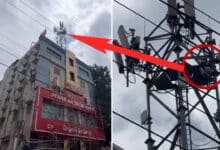 Man Climbs Cell Tower in Kukatpally Demanding Rs 8 Lakh from Builder