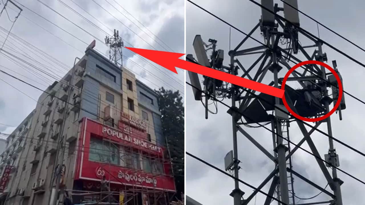 Man Climbs Cell Tower in Kukatpally Demanding Rs 8 Lakh from Builder