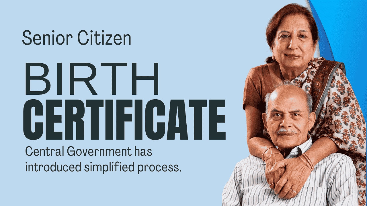 Senior citizen visiting a Mee Seva Centre in Hyderabad to apply for a birth certificate under the new simplified Central Government scheme.