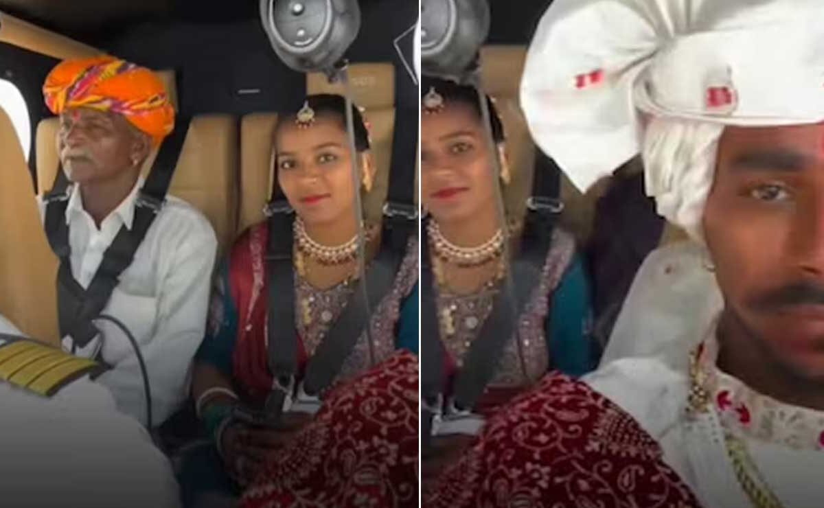 Viral: Hollywood-Style Grand Entry – Bride Flies to In-Laws' House in Helicopter, Video Goes Viral