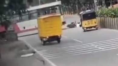 Hyderabad: Two Suffer Major Injuries in Collision Between Bike and RTC Bus