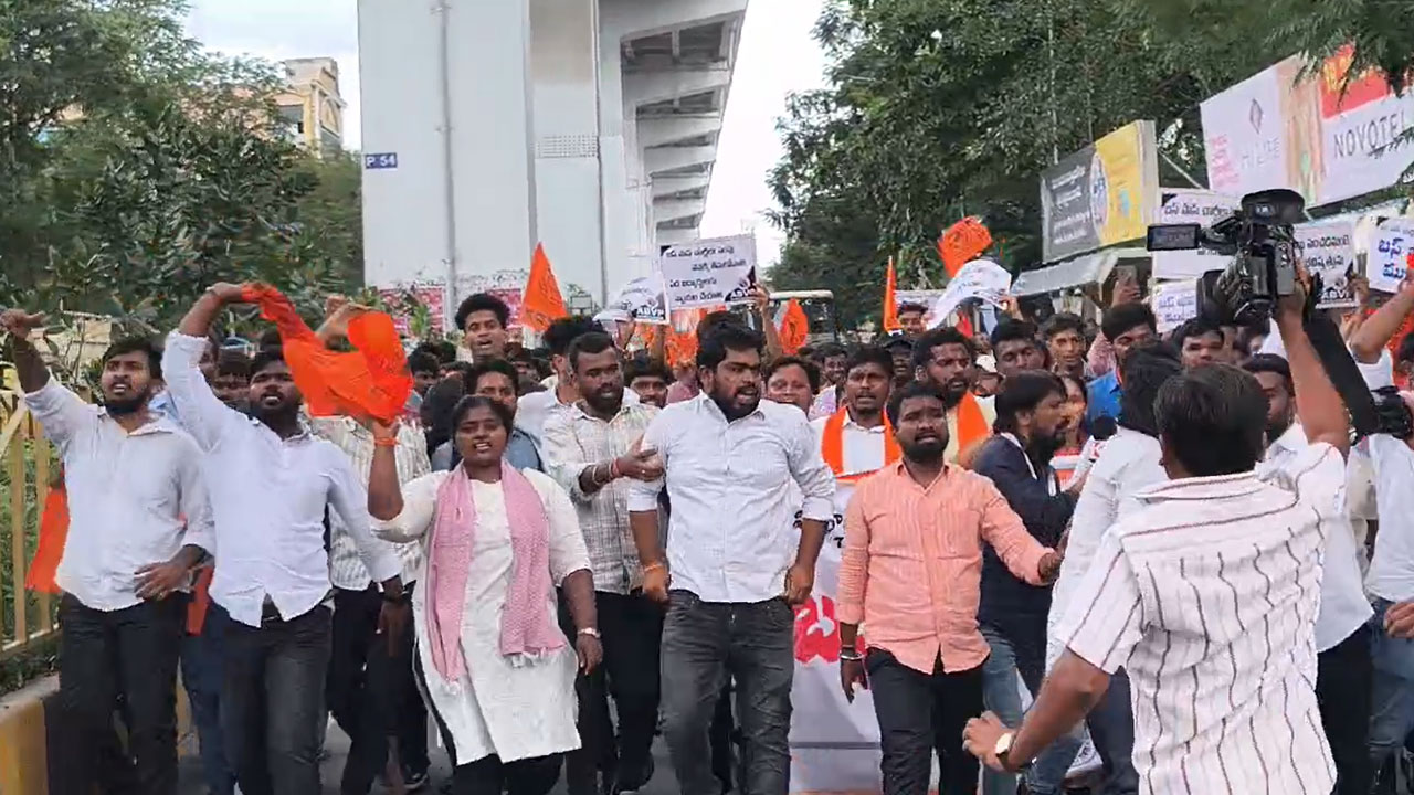 ABVP Stages Protest at Hyderabad’s Bus Bhavan Over Student Bus Pass Fare Hike
