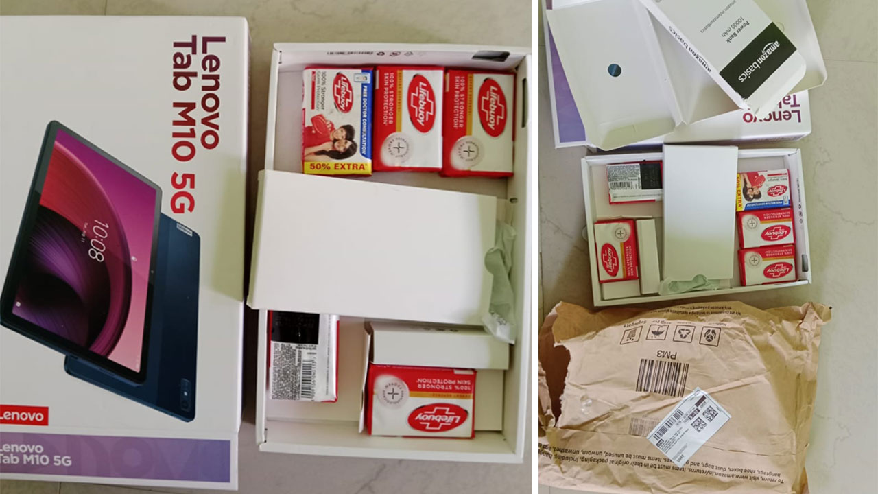 Hyderabad Shocker: Man, Orders Lenovo Tab M10 5G Online, Gets Lifebuoy Soaps Instead: Video