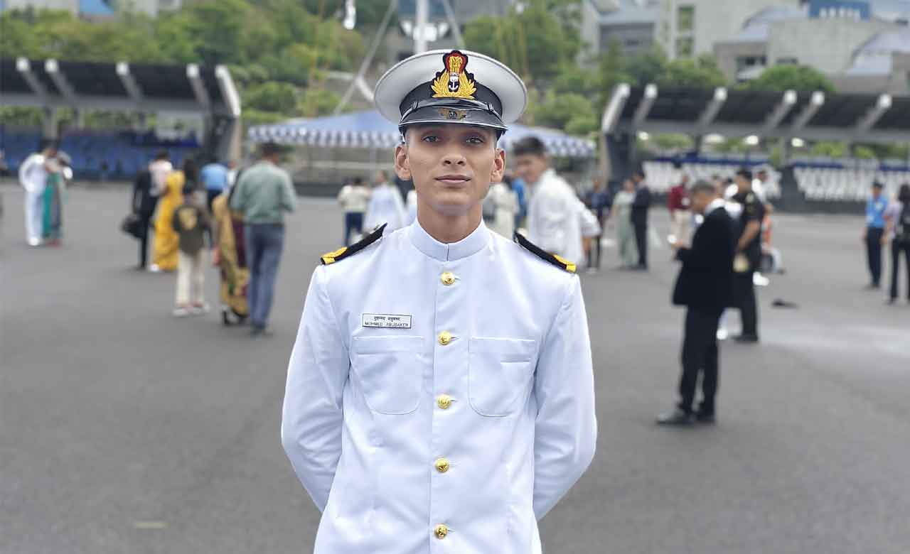MJCET Alumnus Mohammed Abubakar Joins Indian Navy as Sub Lieutenant