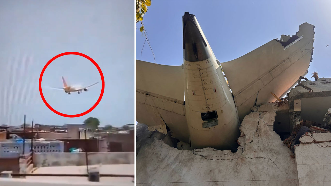 Ahmedabad Plane Crash: Five Shocking Videos Show Moment Air India Flight Went Down