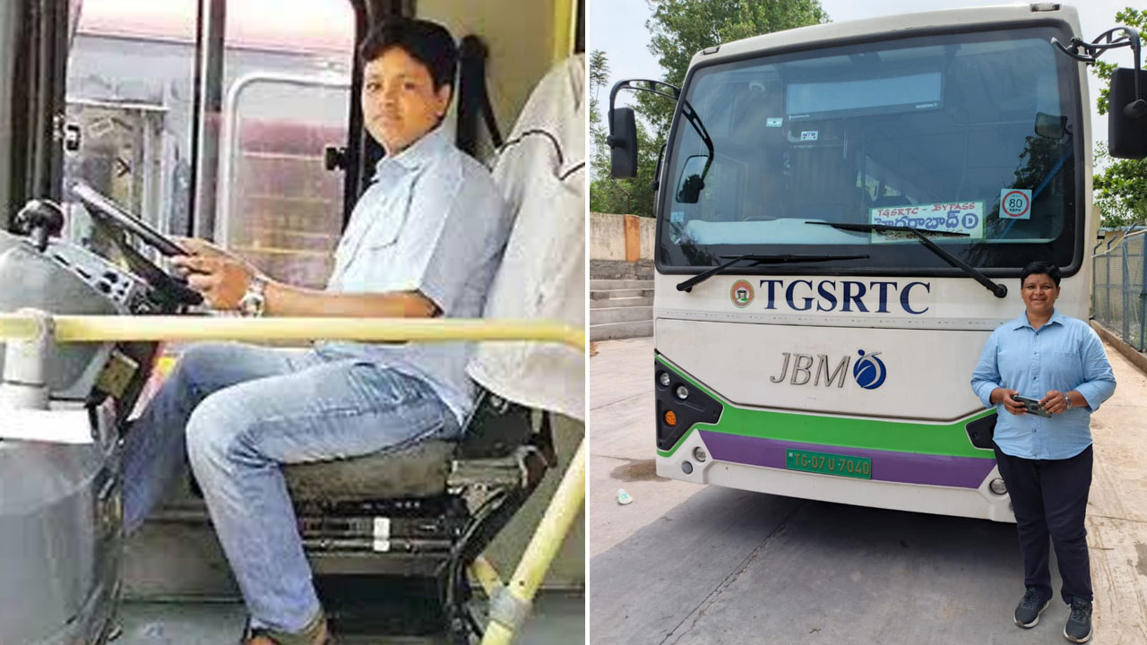 V. Saritha Becomes First Woman Driver in Telangana RTC, CM Revanth Reddy Praises