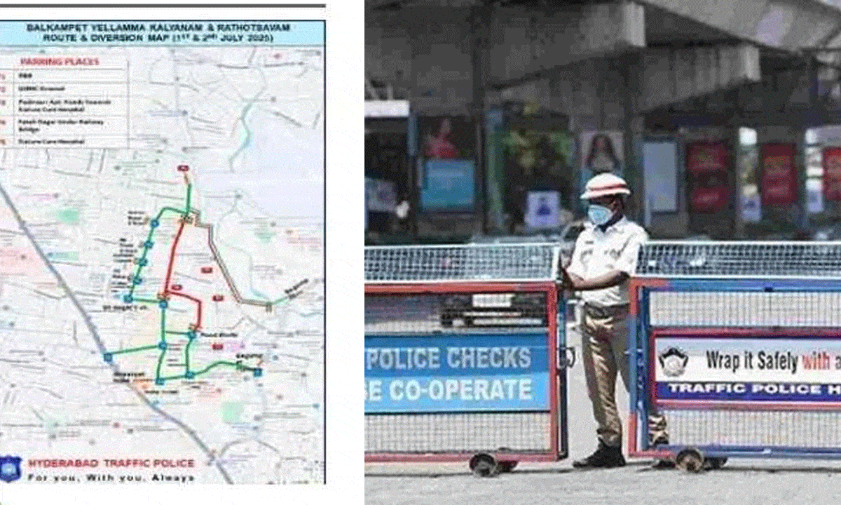 Traffic Diversions Announced in Hyderabad for Balkampet Yellamma Kalyanam -Key Routes Closed**