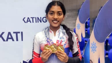 Telangana’s Ice-Skating Star Nayana Talluri Strikes Gold Thrice in Dehradun