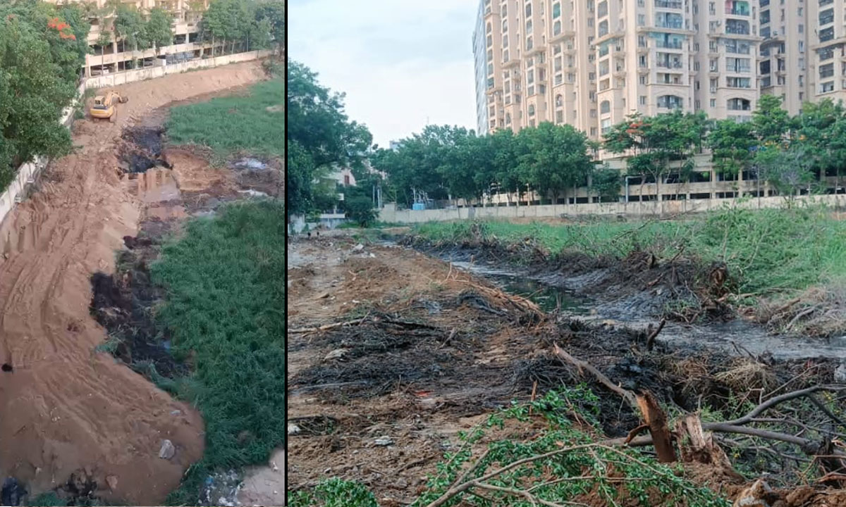 Hafeezpet Lakes Under Siege: Residents Expose Illegal Constructions and Sewage Dumping, Demands Action