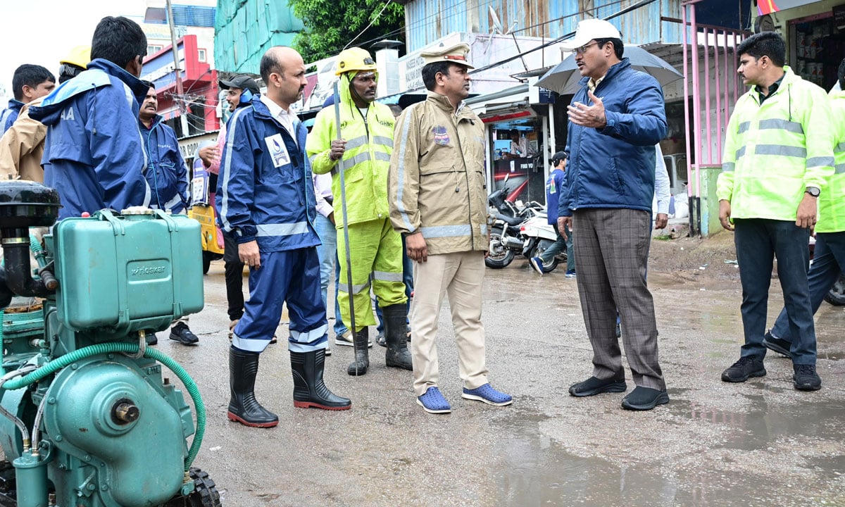HYDRAA Commissioner Inspects Flood-Prone Areas in Hyderabad, Directs Swift Action to Prevent Waterlogging