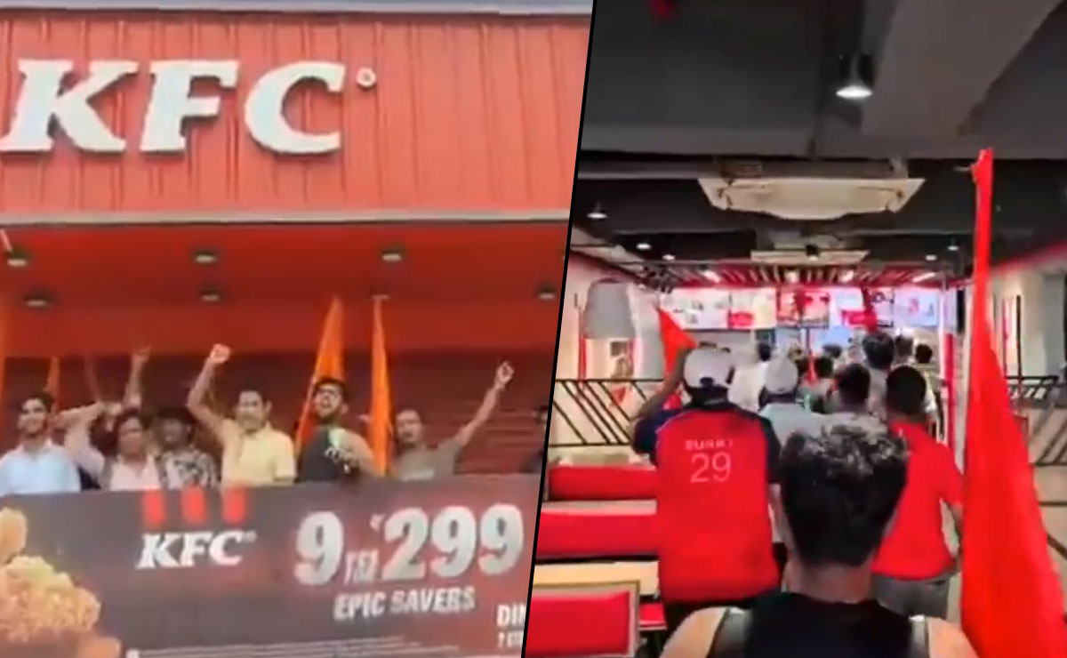 "No Meat in Shravan!" – Hindu Raksha Dal Targets KFC in Ghaziabad