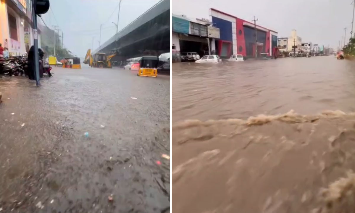 Heavy Rains in Hyderabad: GHMC Issues Alert as Knee-Deep Water Floods Several Localities