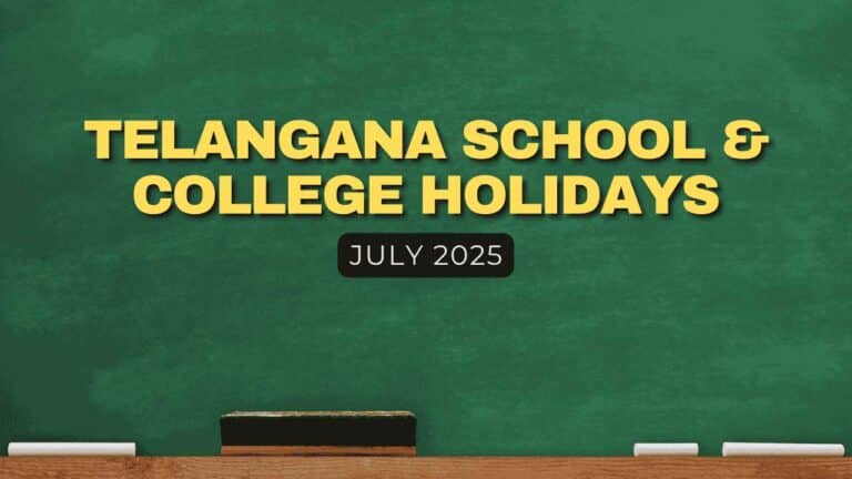 Students across Telangana will observe a holiday for the regional festival of Bonalu in July 2025.