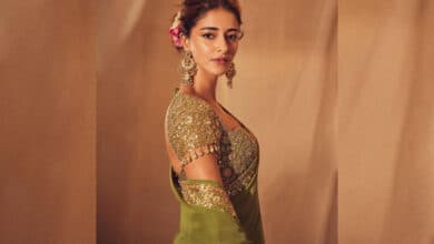 Ananya Panday radiates festive glow in her saree look on Ganesh Chaturthi