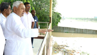 Nitish Kumar lays foundation stone for 'Bihar Gaurav Udyan' at Bans Ghat, Patna