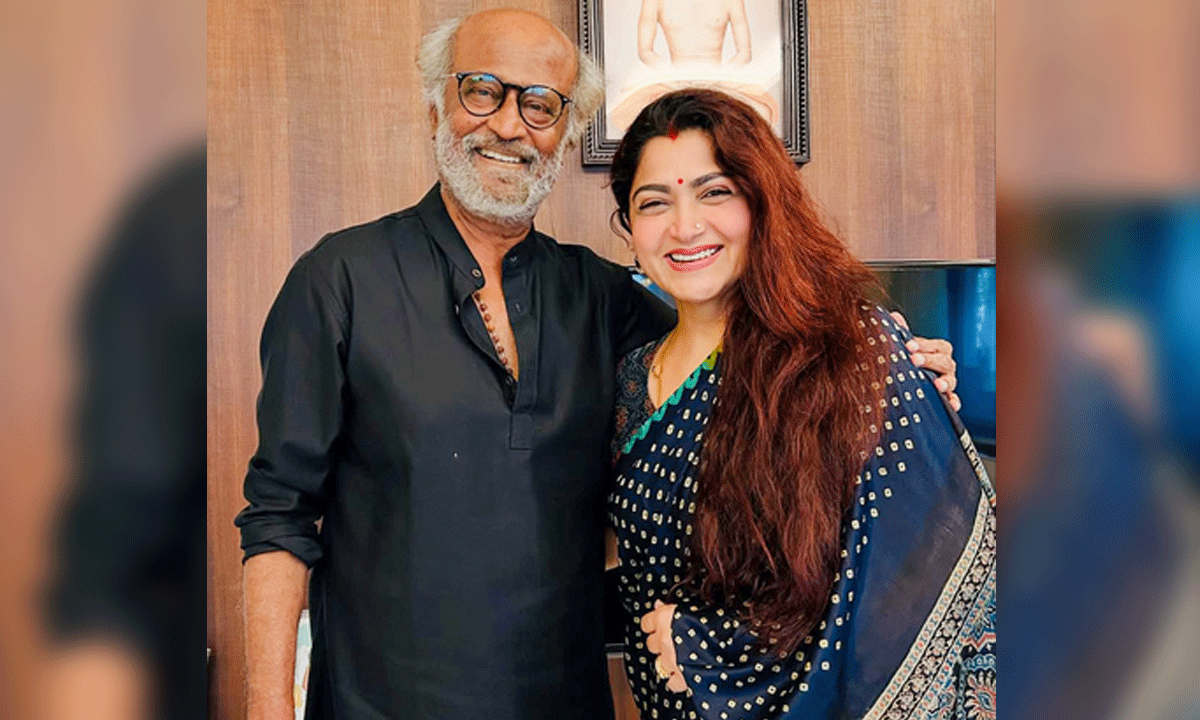 You are 'The Superstar' of the world, says actress Khushbu to Rajinikanth