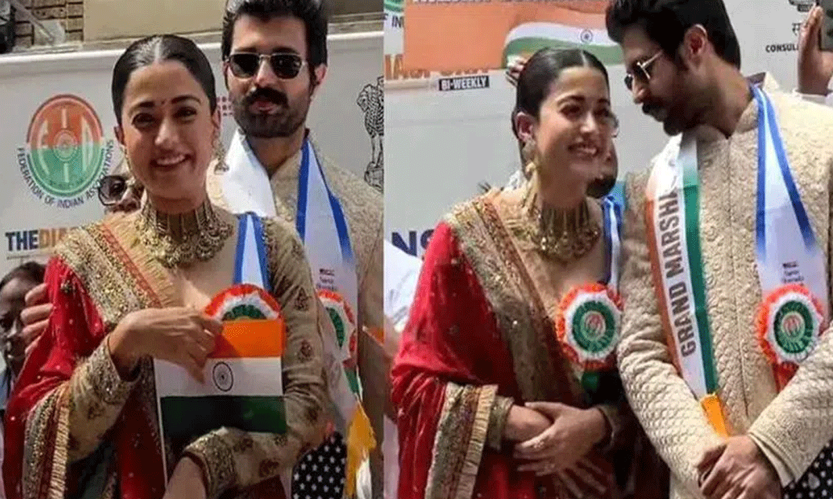 Vijay Deverakonda, Rashmika Mandanna lead 43rd India Day Parade in New York