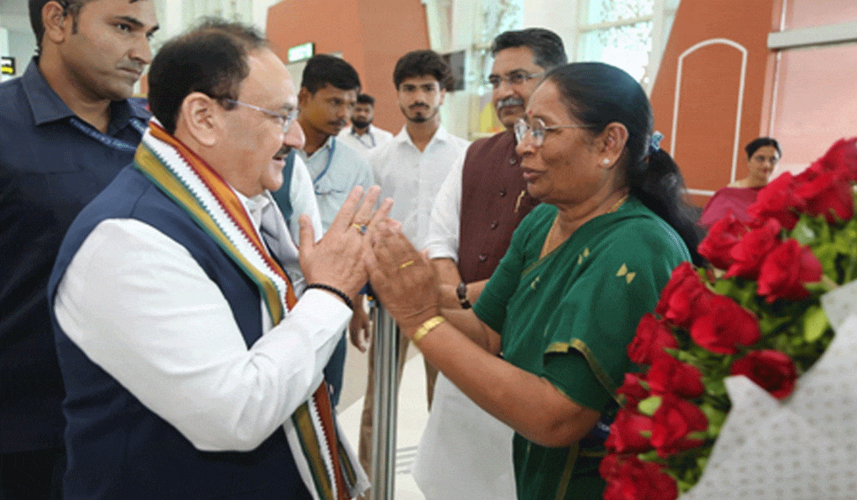 Scuffle at Jabalpur BJP office after RS MP Sumitra Valmiki denied entry for JP Nadda's meeting