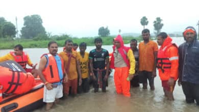 Six persons trapped in swollen stream in Telangana