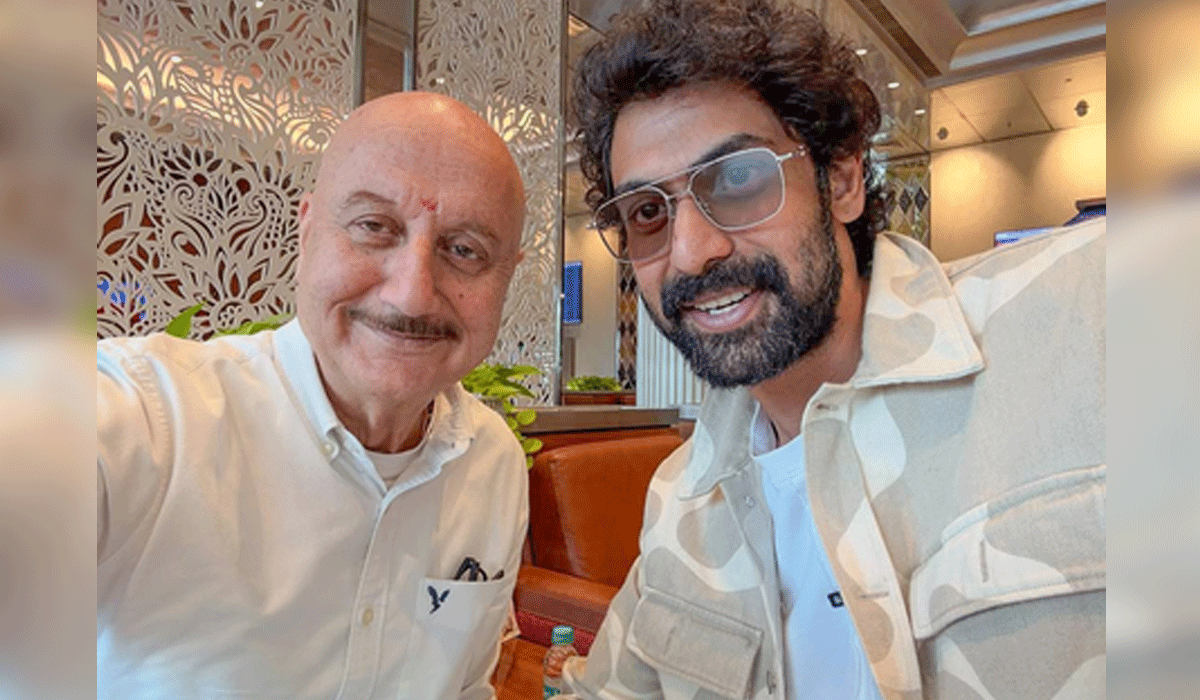 Anupam Kher bumps into his 'Baby' co-star Rana Daggubati at the airport