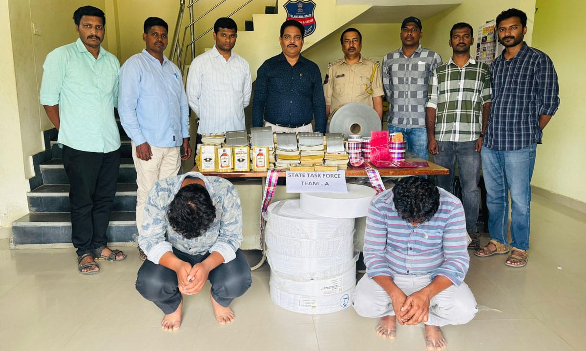 Royal Stag & AC Black Fake Labels Seized: Hyderabad Excise Nabs Two in Kushai Guda